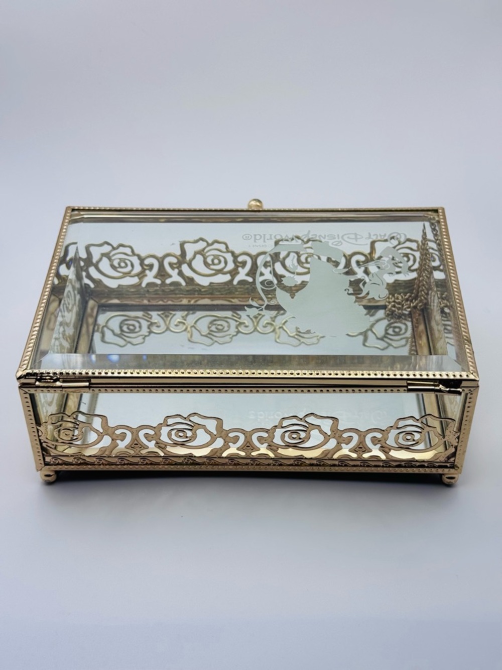 Walt Disney World Arribas Brothers Beauty & The Beast Glass Jewelry Box | EUC - Picture 4 of 8